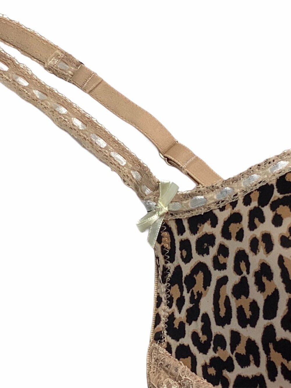 NWT Isaac Mizrahi Bra Balconette 34C Animal Print Black Tan Lace UW IM15782 - Picture 5 of 12